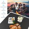 Costway Folding Camping Table Portable HDPE Outdoor Picnic Dining Table w/ Handle White\Grey